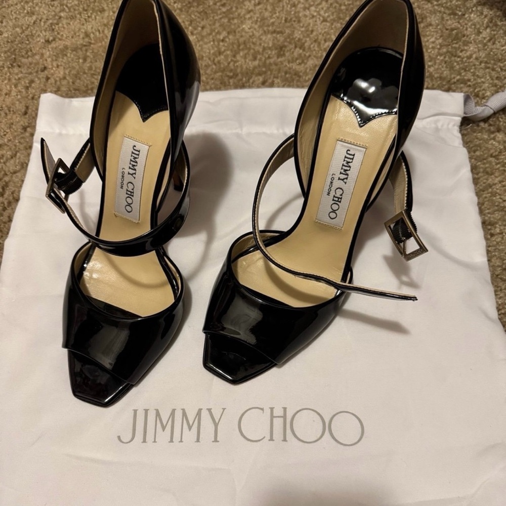 Authentic Jimmy Choo black leather shoes